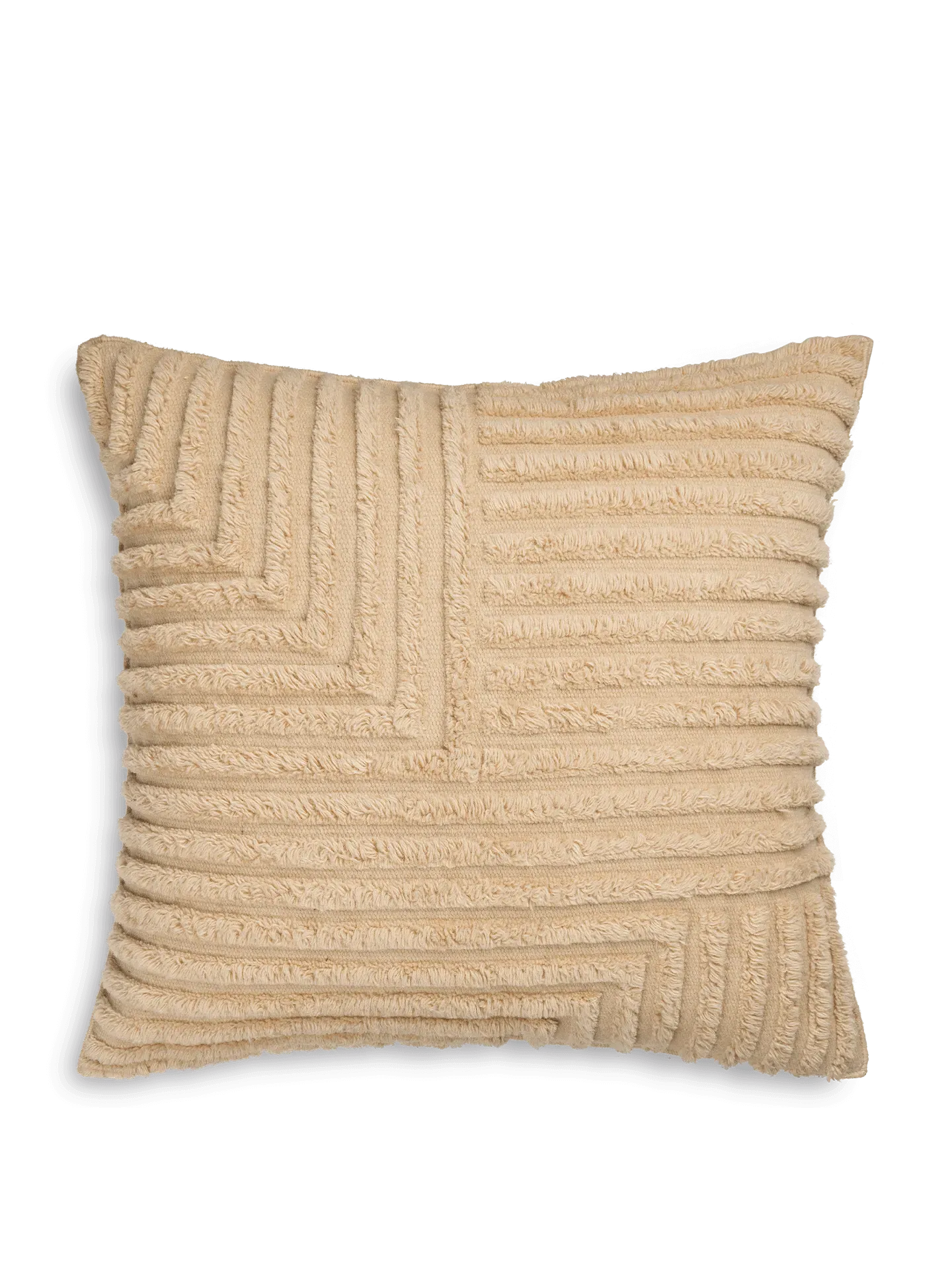 Crease Large Wool Cushion - Light Sand