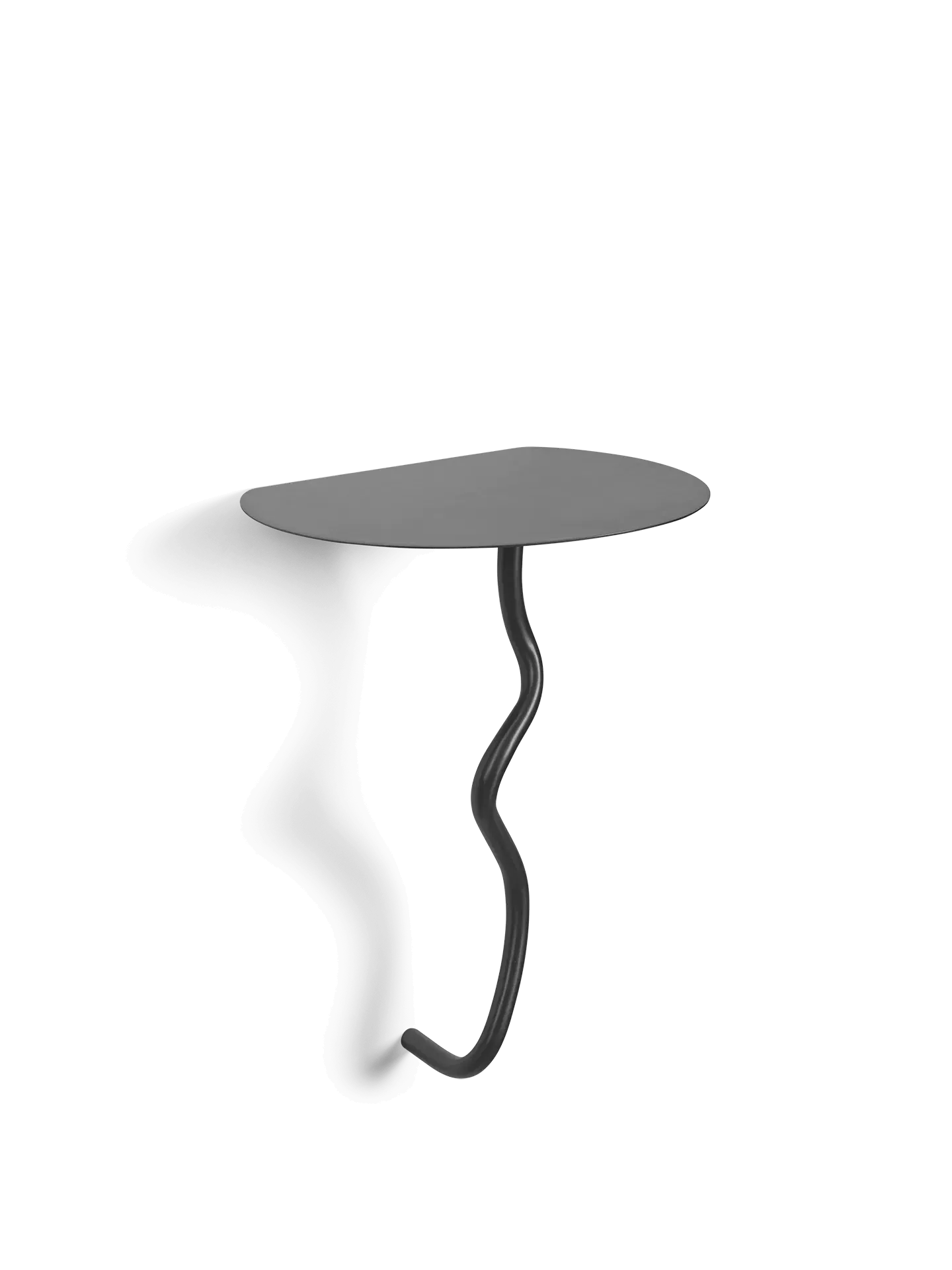 Curvature Wall Table - Black Brass