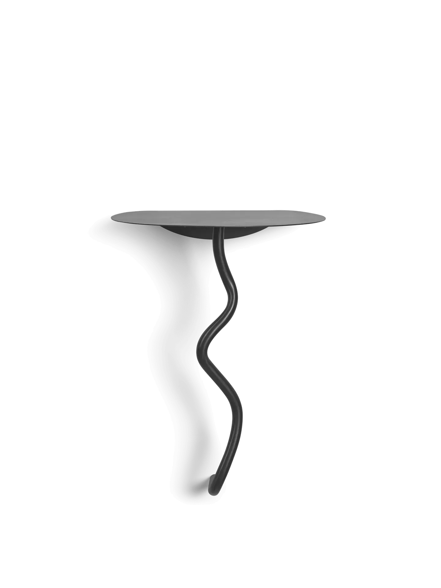 Curvature Wall Table - Black Brass image