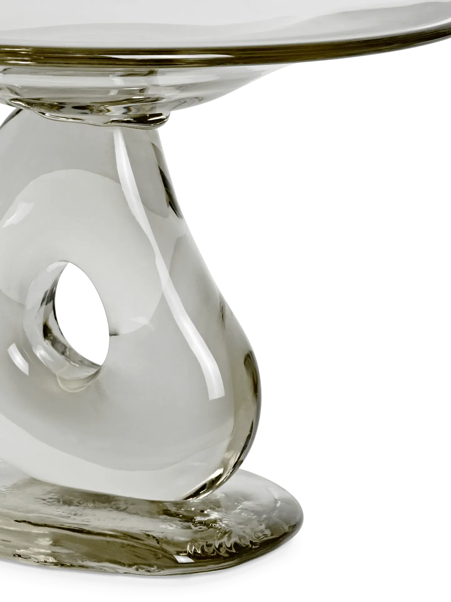 Damo Large Glass Centrepiece - Clear