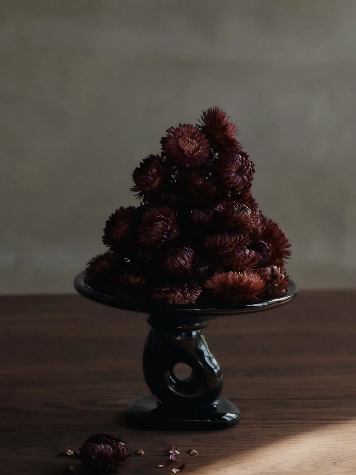 Damo Small Glass Centrepiece - Dark Grape