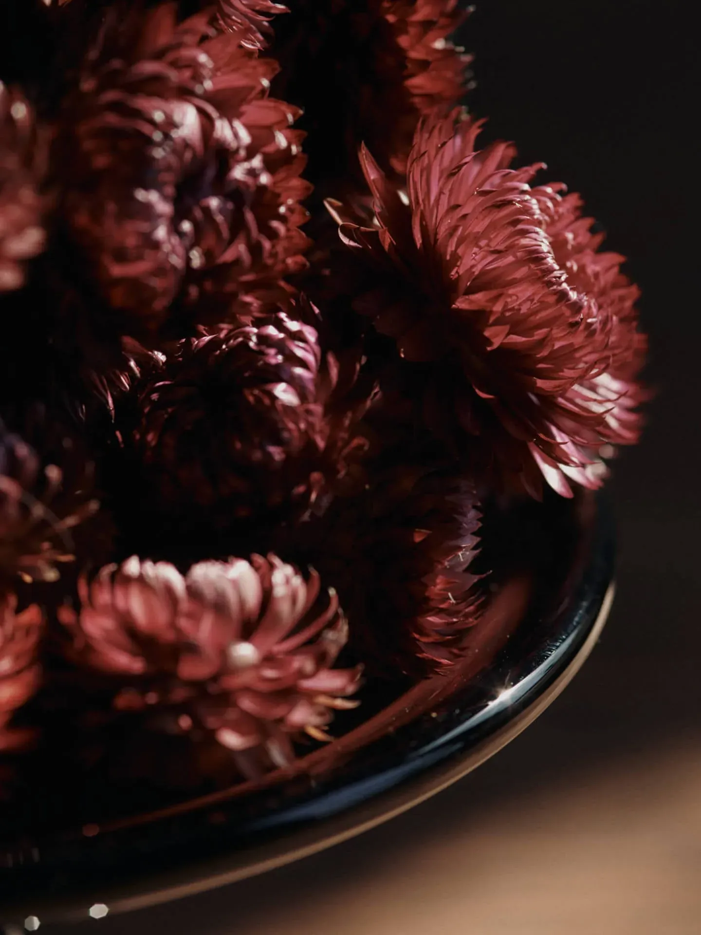 Damo Small Glass Centrepiece - Dark Grape