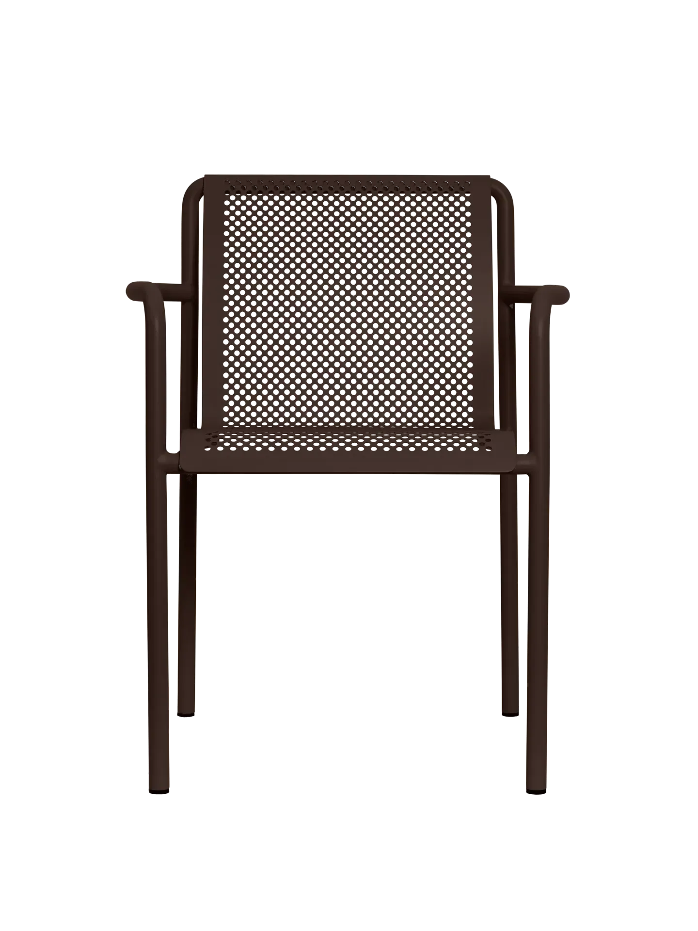 Dapple Chair with Arms - Dark Chocolate, Steel