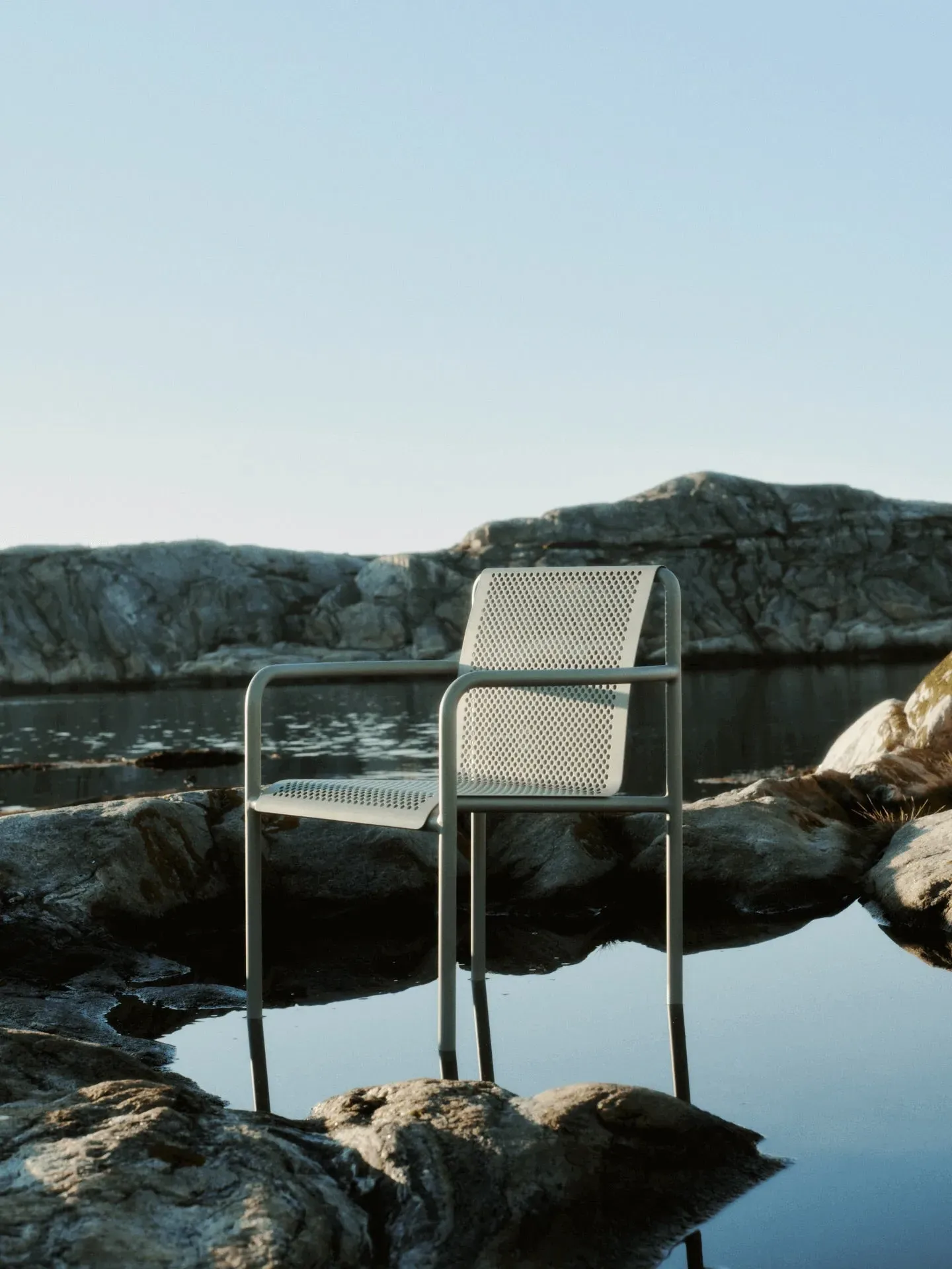 Dapple Chair with Arms - Tea Green, Steel