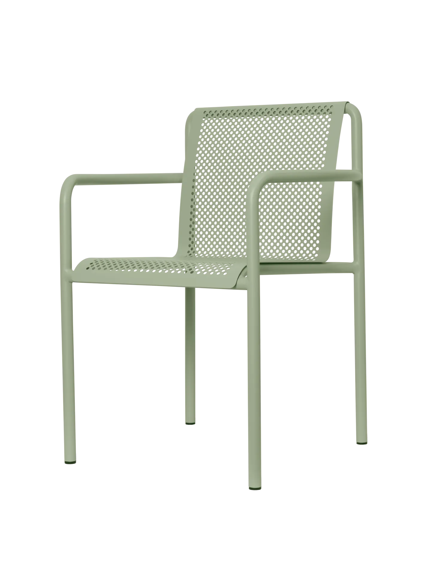 Dapple Chair with Arms - Tea Green, Steel