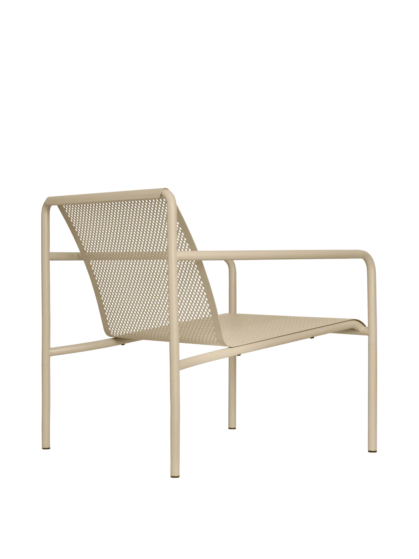 Dapple Lounge Chair with Arms - Cashmere, Steel