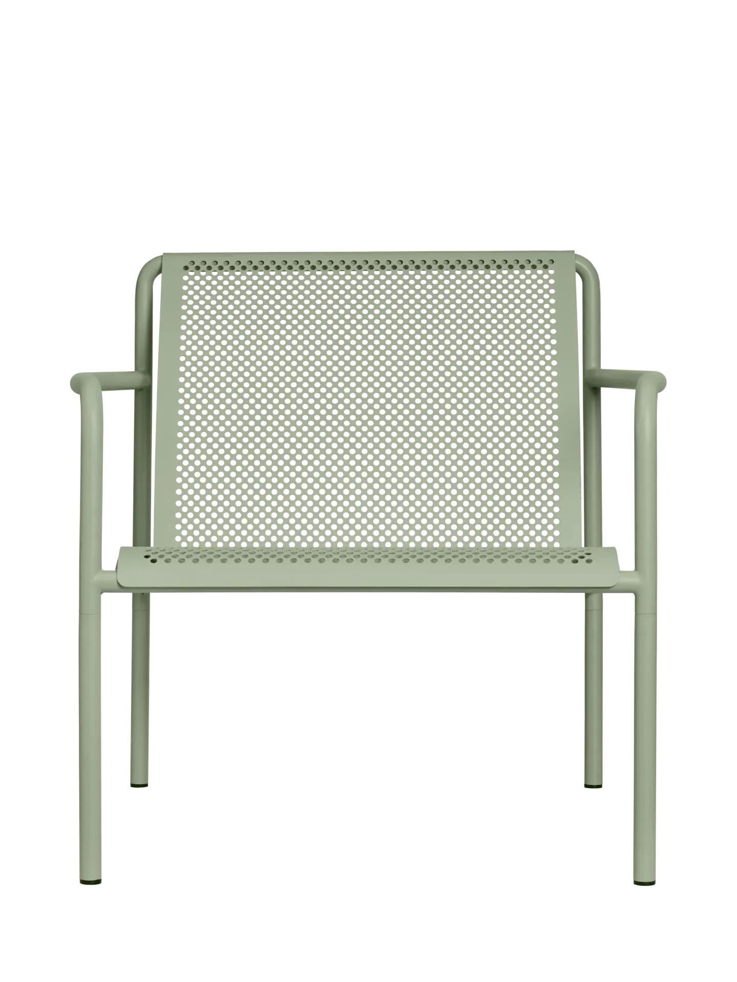 Dapple Lounge Chair with Arms - Tea Green, Steel