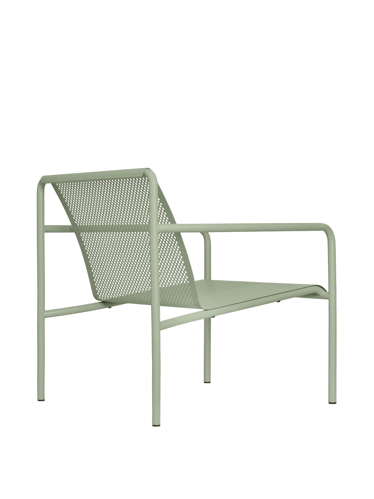 Dapple Lounge Chair with Arms - Tea Green, Steel