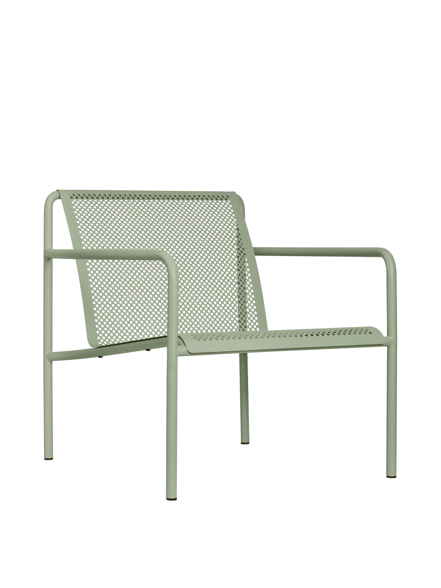 Dapple Lounge Chair with Arms - Tea Green, Steel