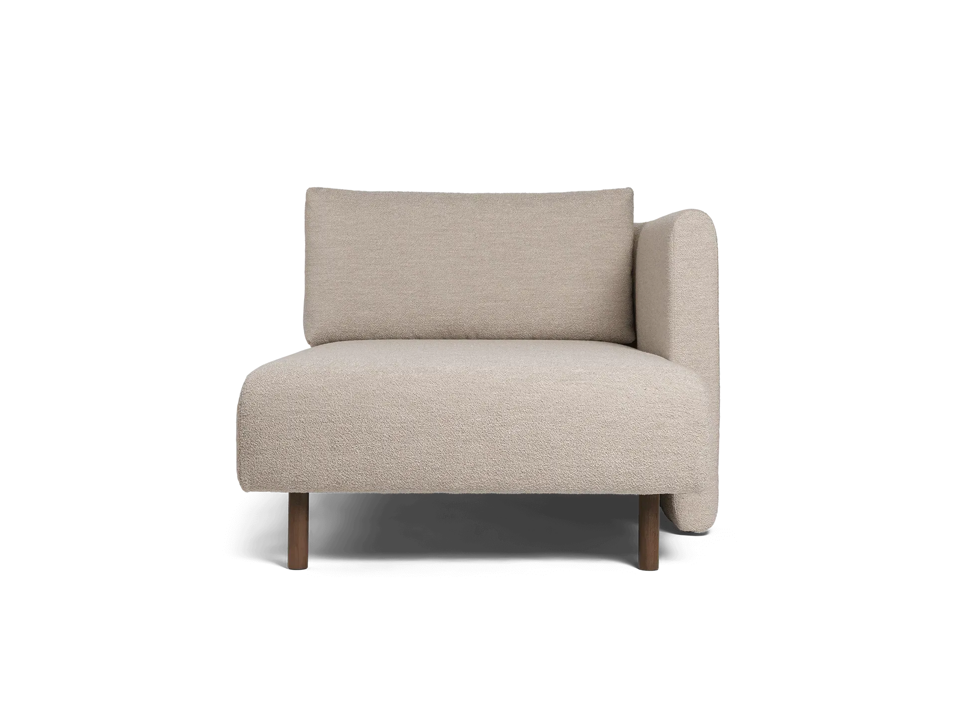 Dase Chaise Longue Left - Natural, Bouclé