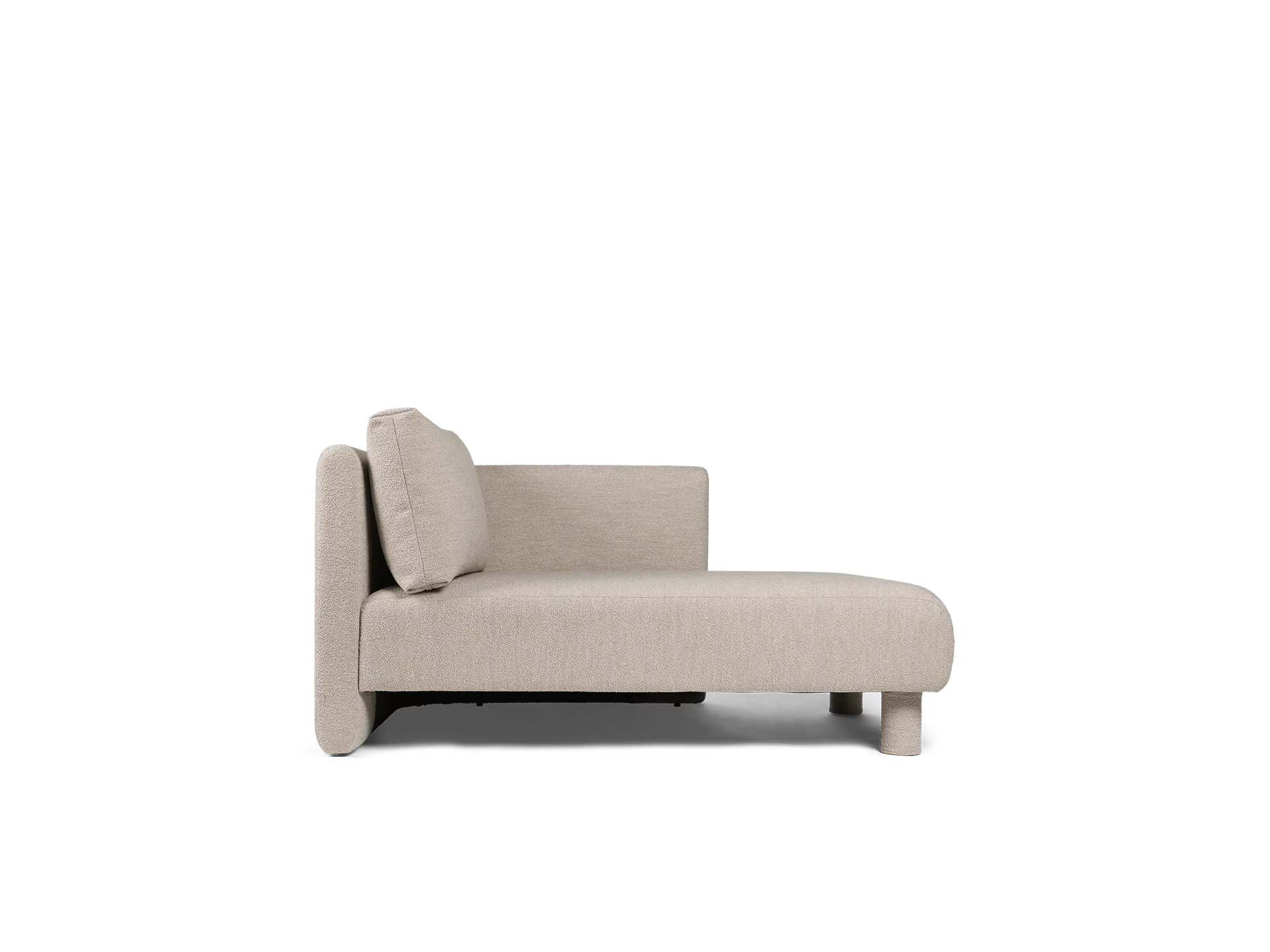 Dase Chaise Longue Left - Natural, Bouclé