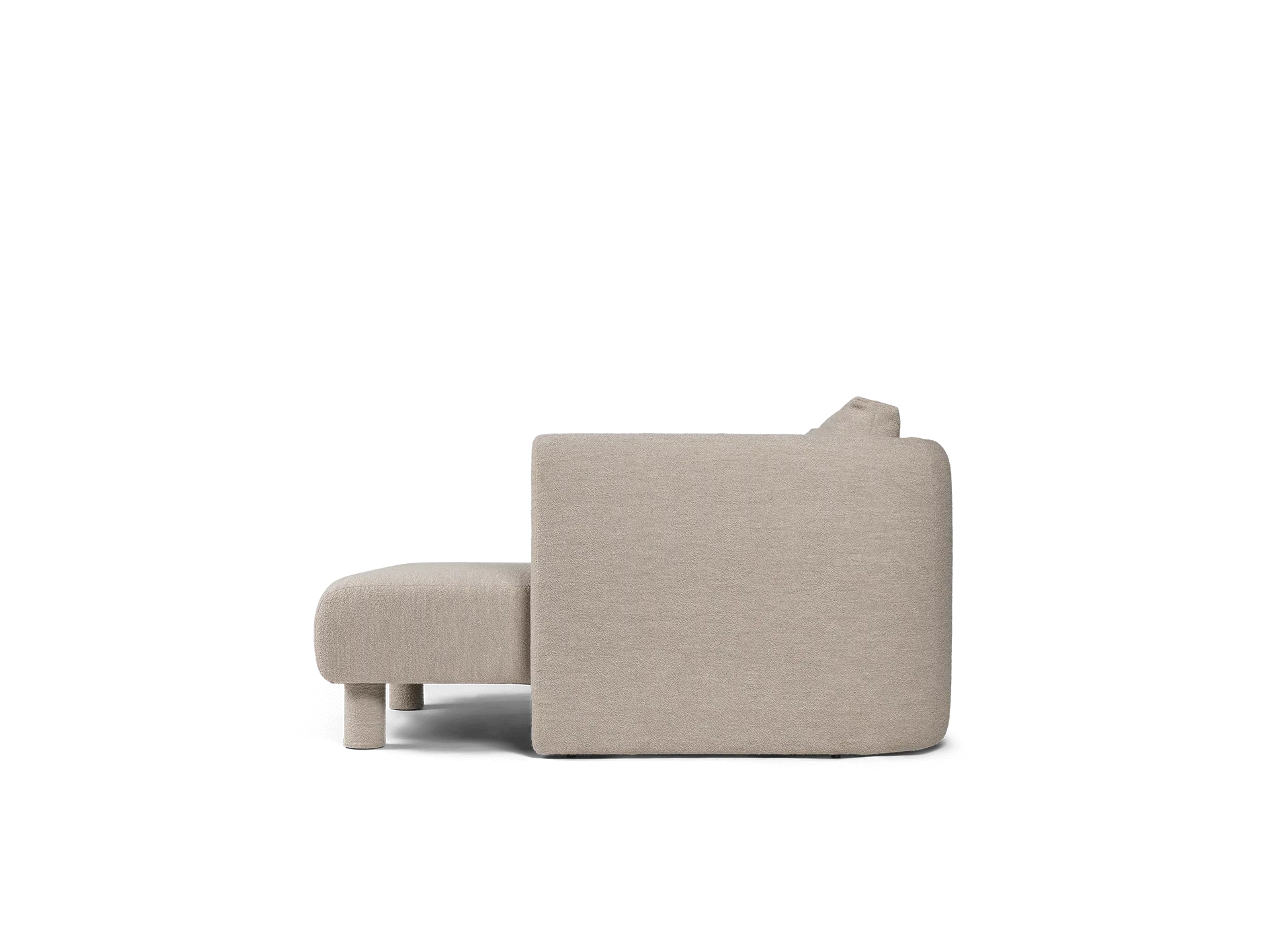 Dase Chaise Longue Left - Natural, Bouclé