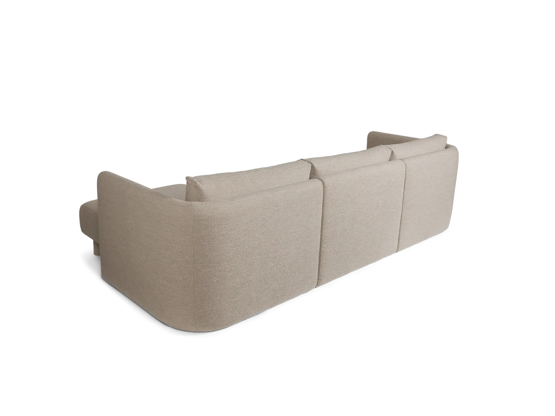 Dase Chaise Longue Left - Natural, Bouclé