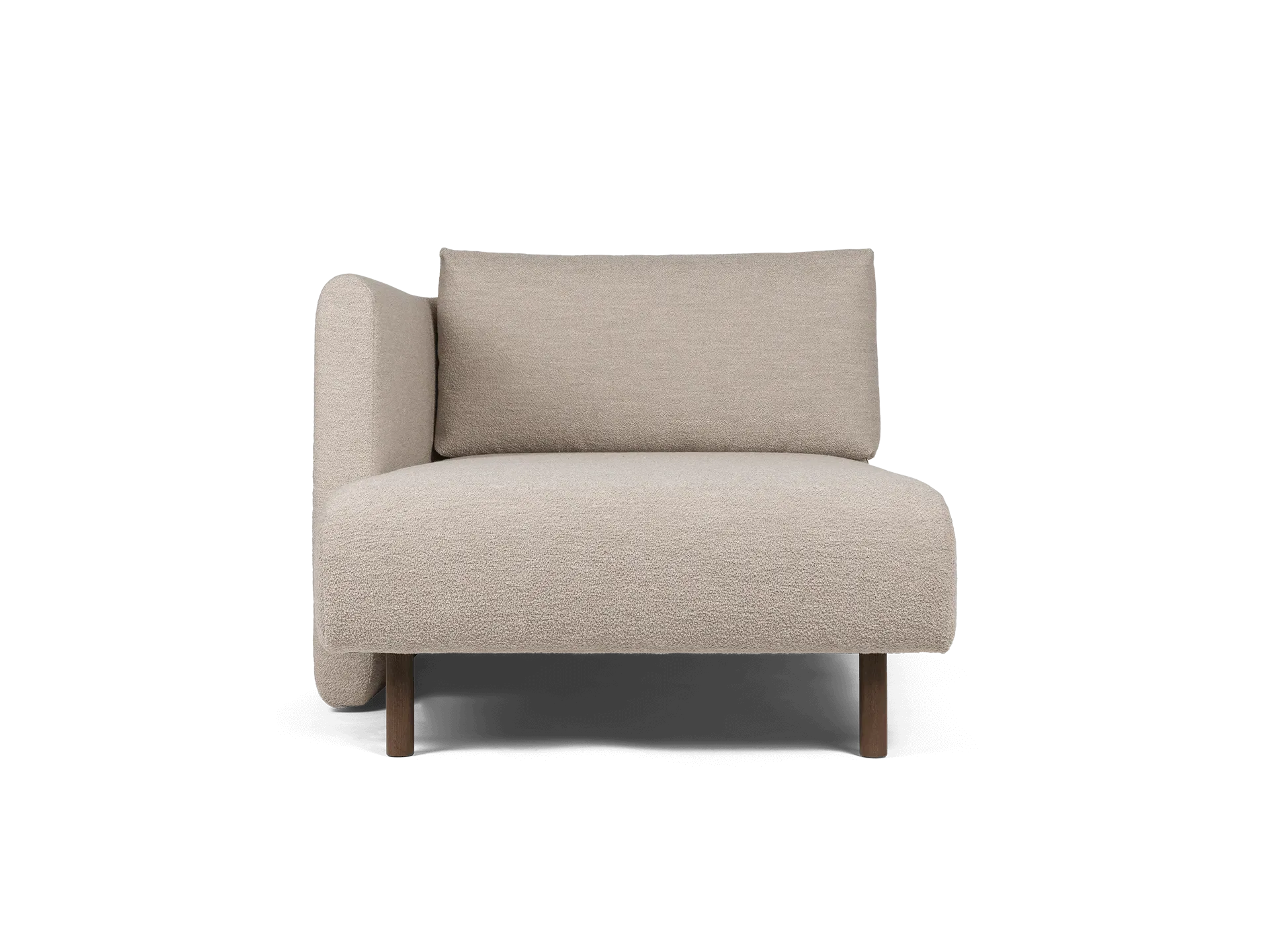 Dase Chaise Longue Right - Natural, Bouclé