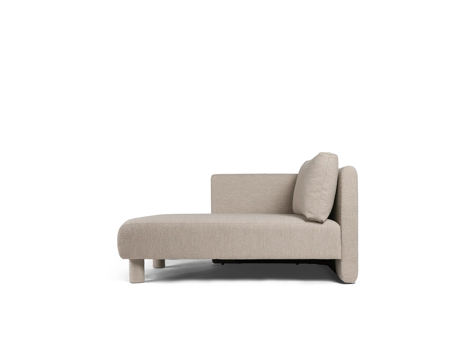 Dase Chaise Longue Right - Natural, Bouclé