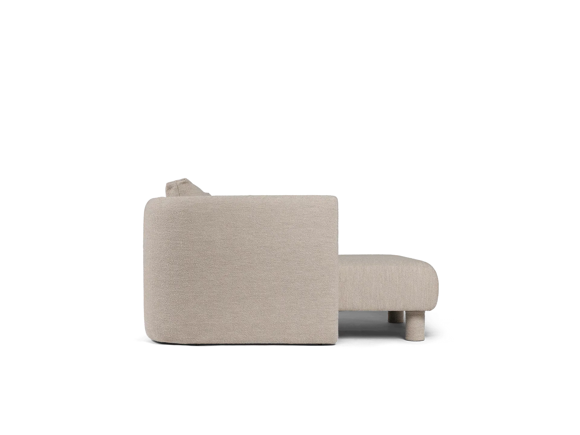 Dase Chaise Longue Right - Natural, Bouclé