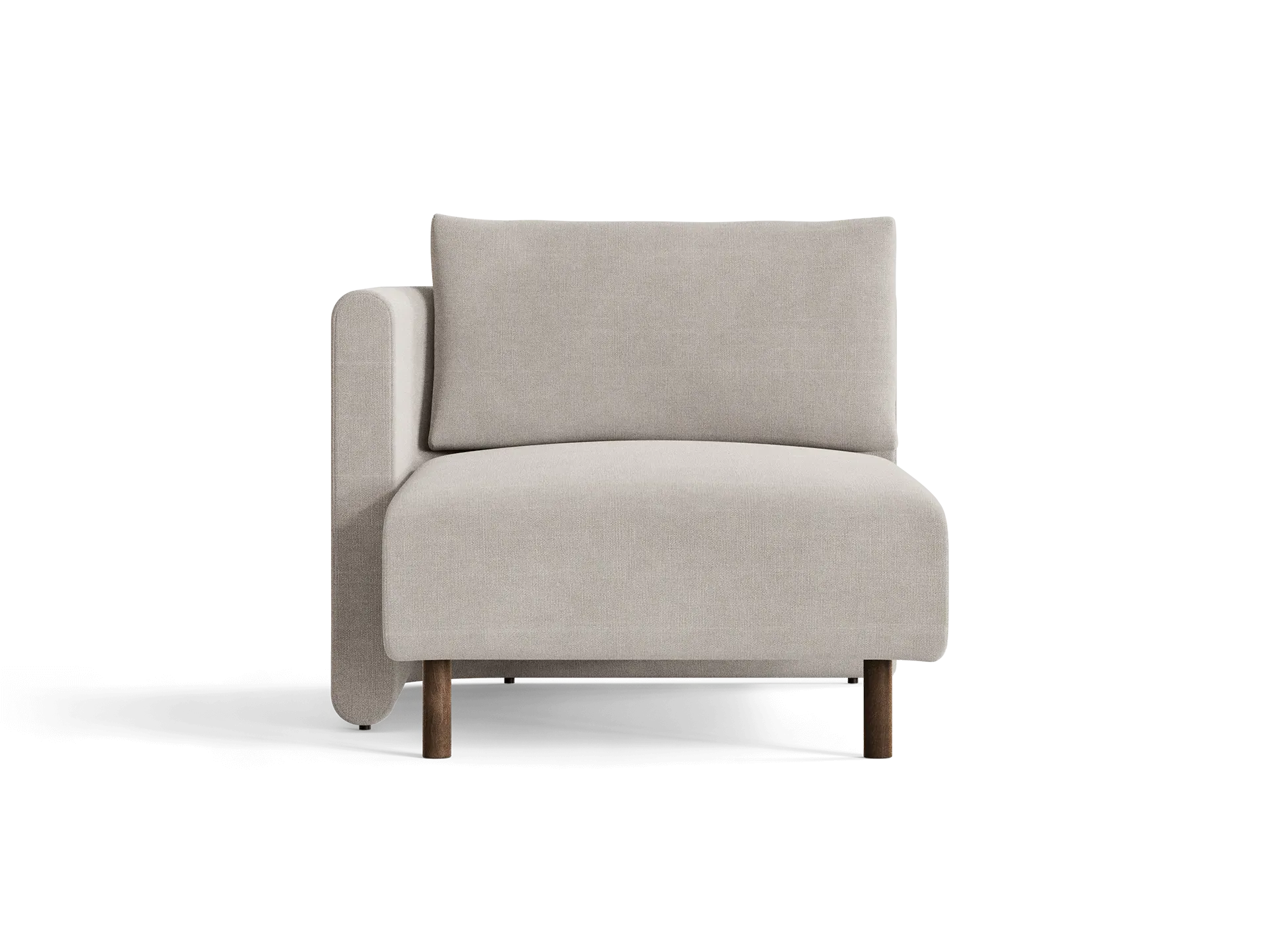 Dase Chaise Longue Right - Natural, Cotton Linen