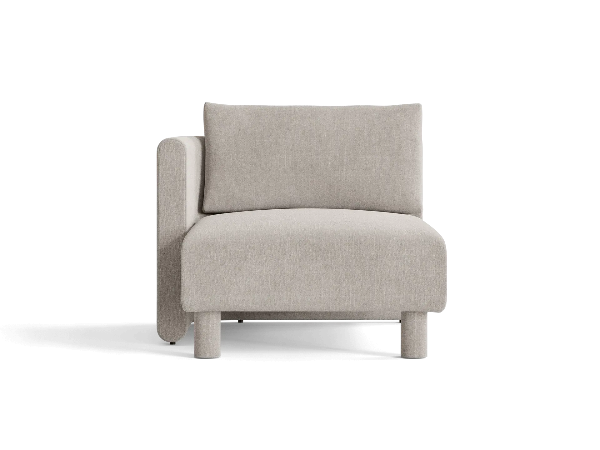 Dase Chaise Longue Right - Natural, Cotton Linen