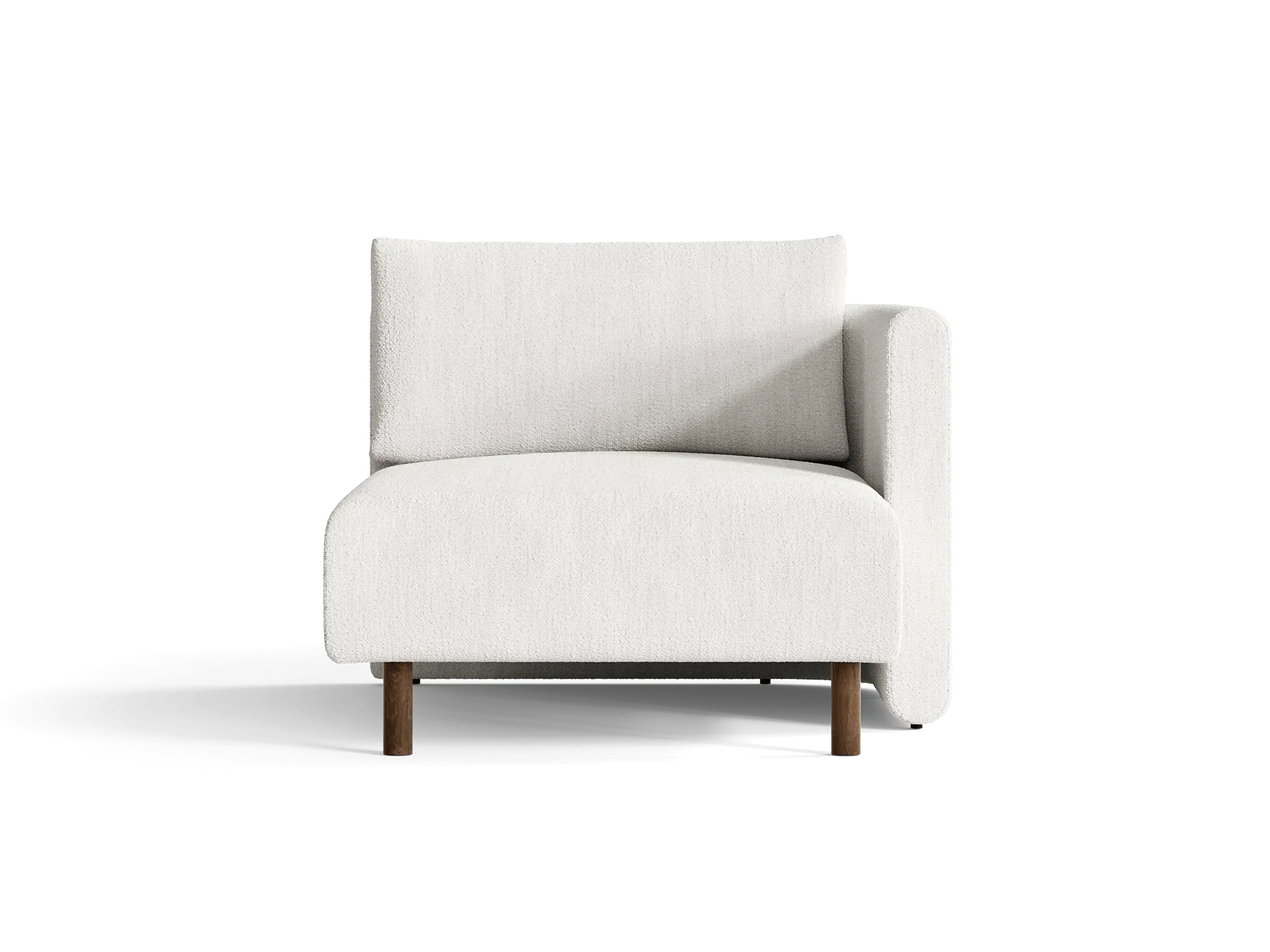 Dase Left Chaise Longue Sofa - Off-white, Bouclé