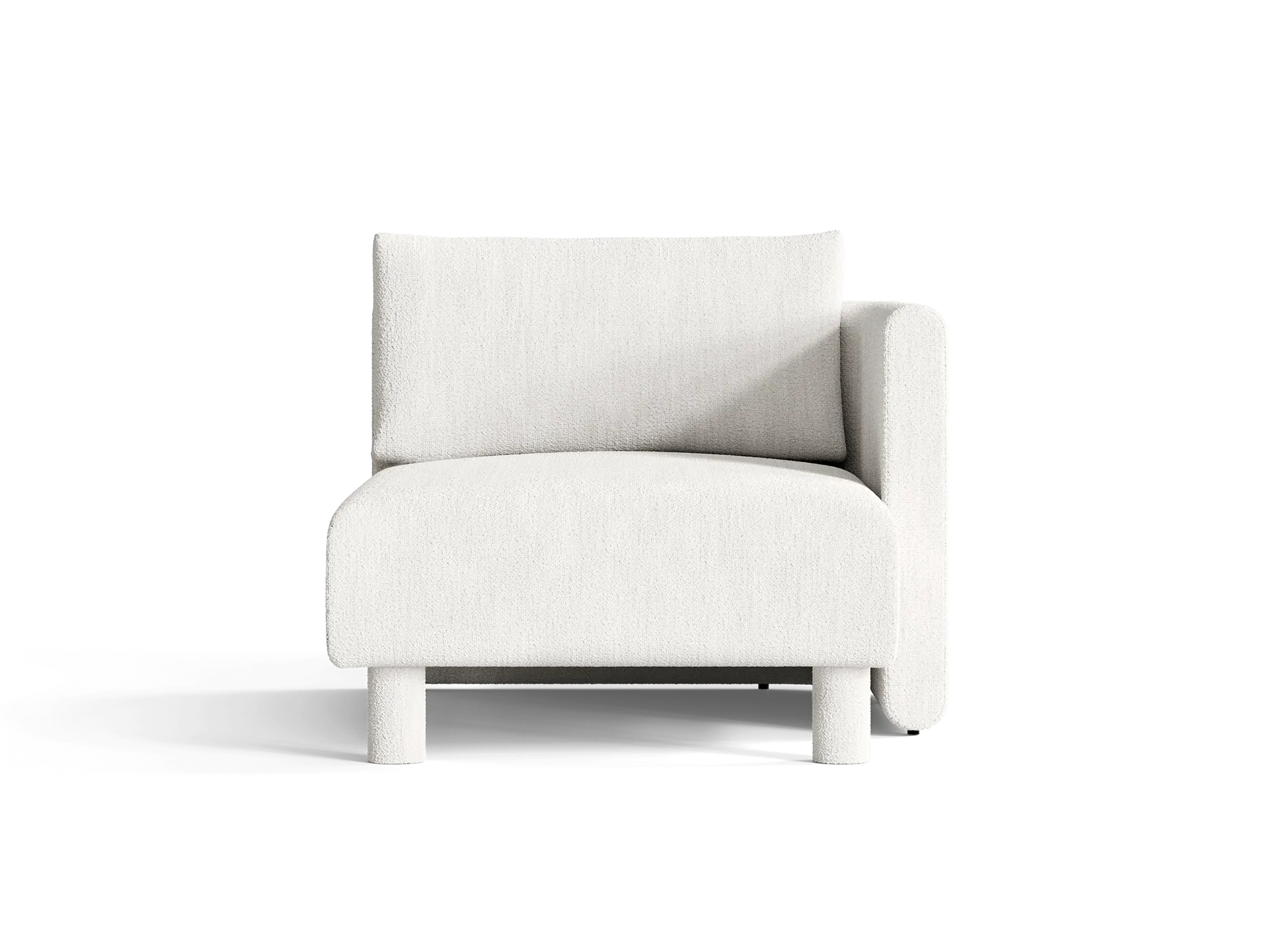 Dase Left Chaise Longue Sofa - Off-white, Bouclé image