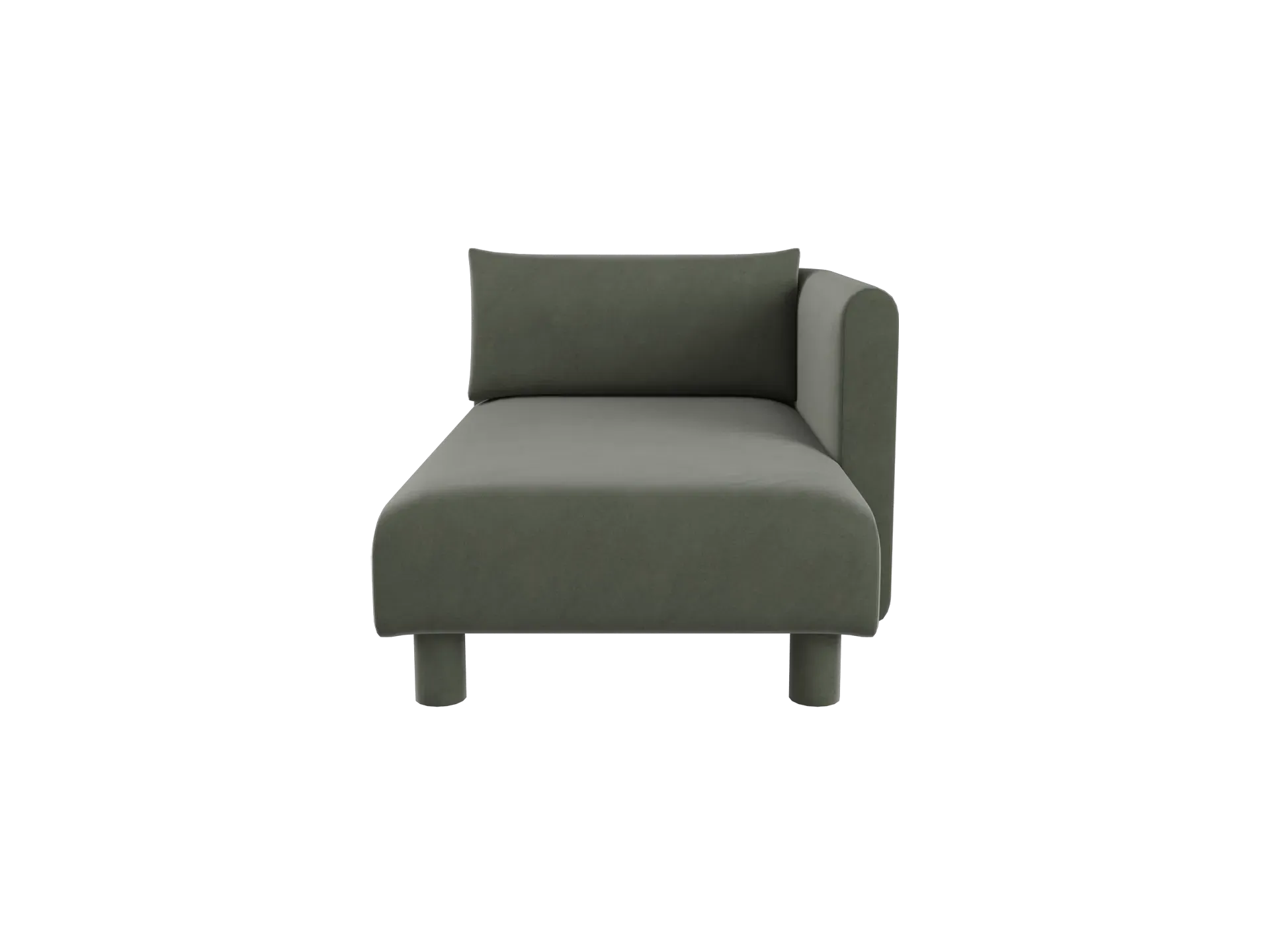 Dase Left Chaise Longue Sofa - Pine, Velvet