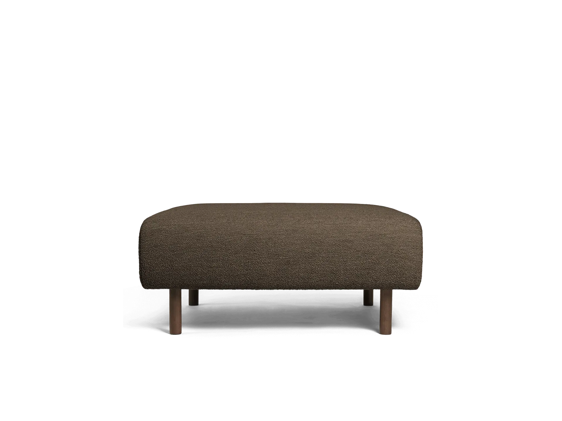 Dase Ottoman - Dark Brown, Soft Bouclé