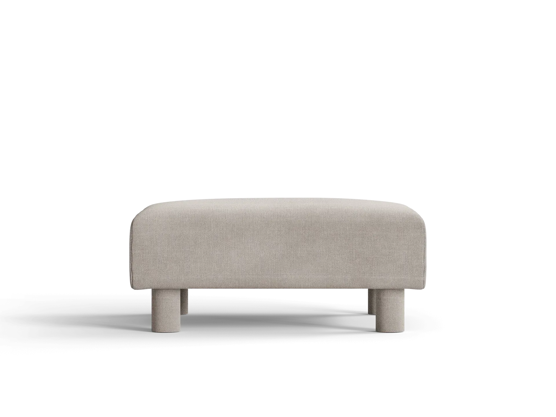 Dase Ottoman - Natural, Cotton Linen image