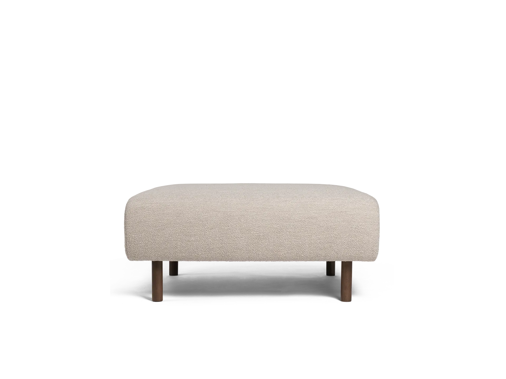 Dase Ottoman - Natural, Soft Bouclé