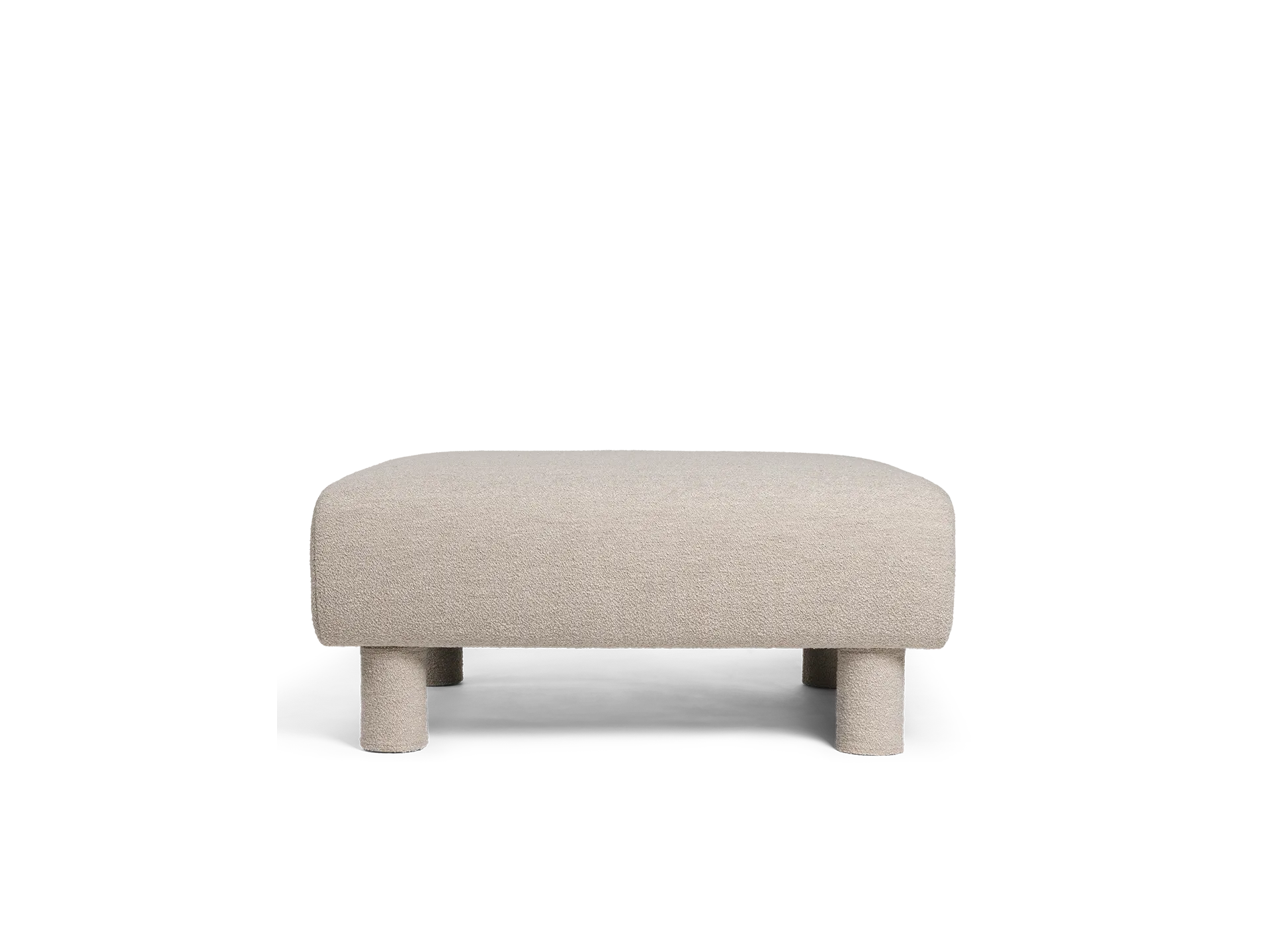 Dase Ottoman - Natural, Soft Bouclé