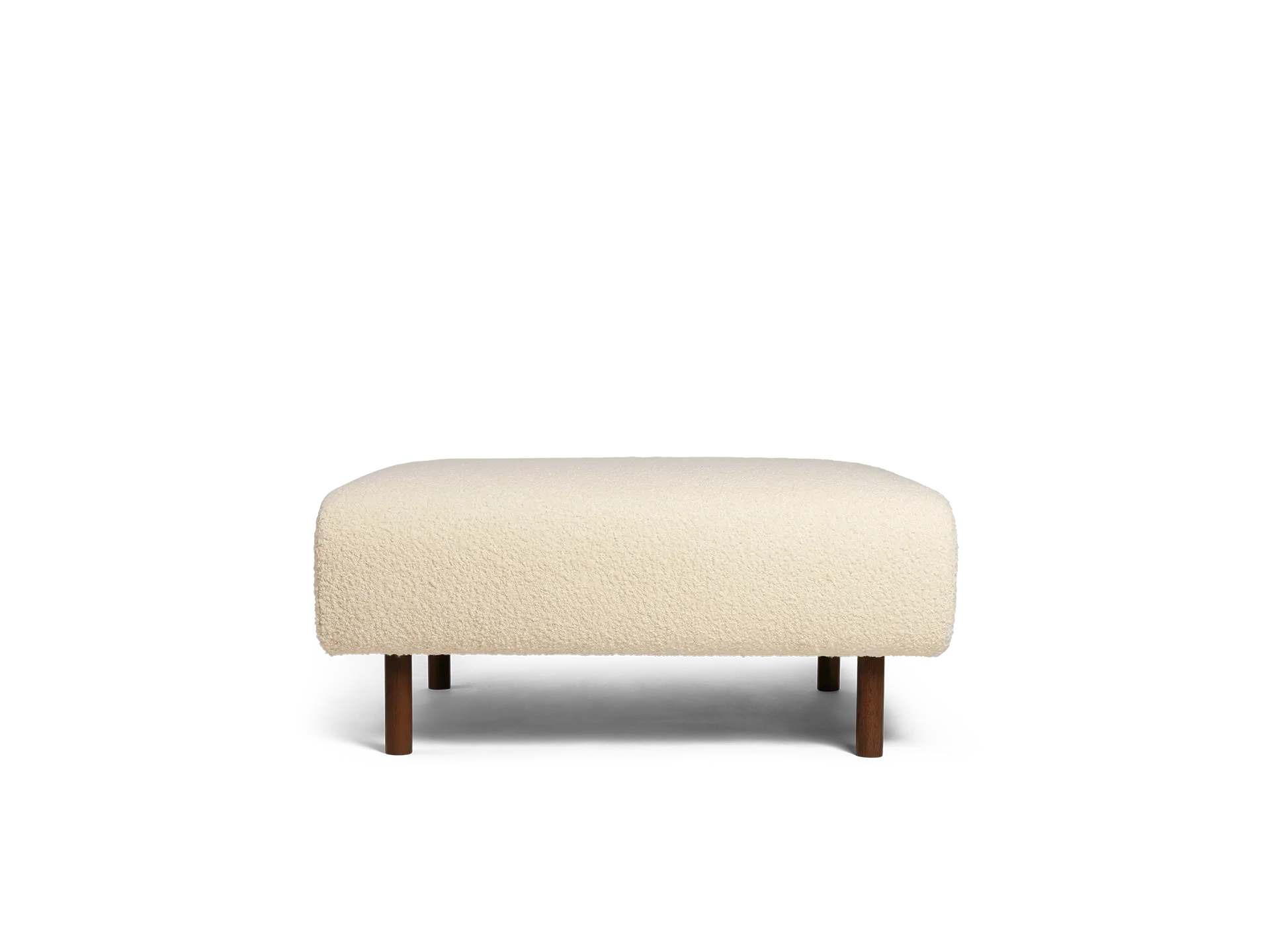 Dase Ottoman - Off-White, Nordic Bouclé