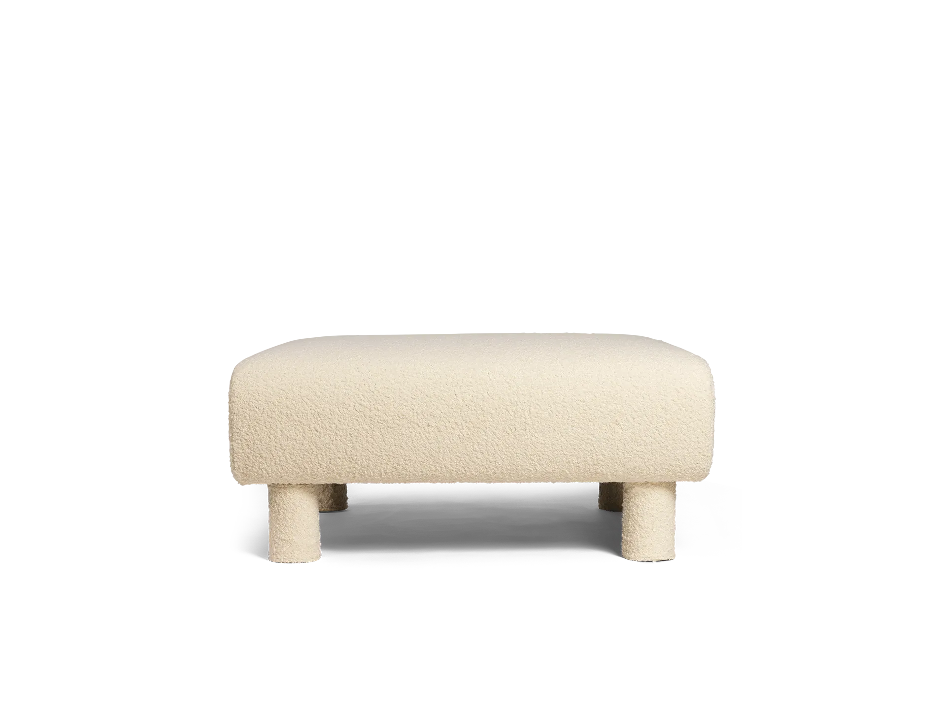 Dase Ottoman - Off-White, Nordic Bouclé