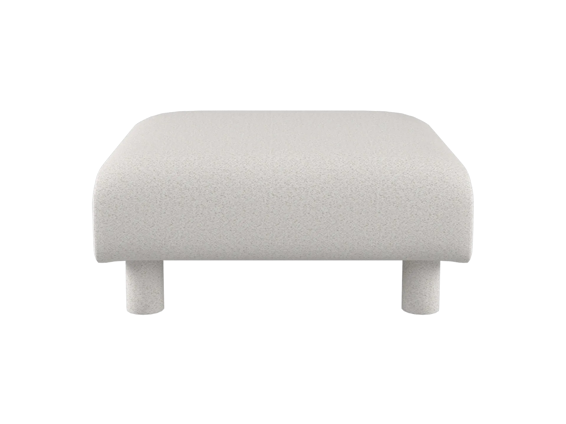 Dase Ottoman - Off-White, Soft Bouclé