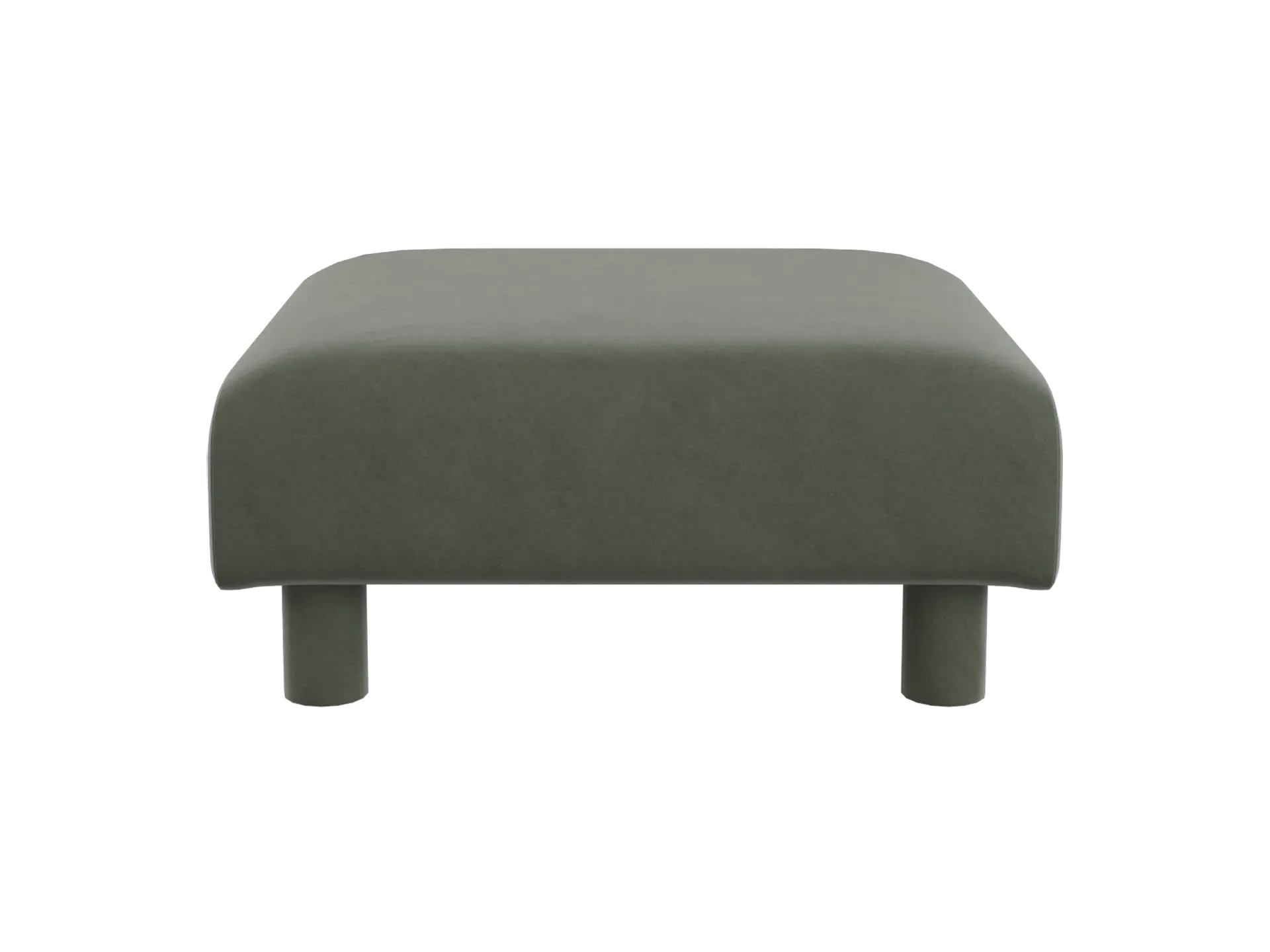Dase Ottoman - Pine, Rich Velvet