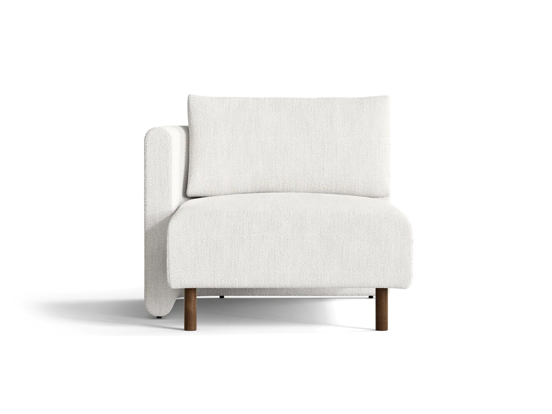 Dase Right Chaise Longue Sofa - Off-white, Bouclé