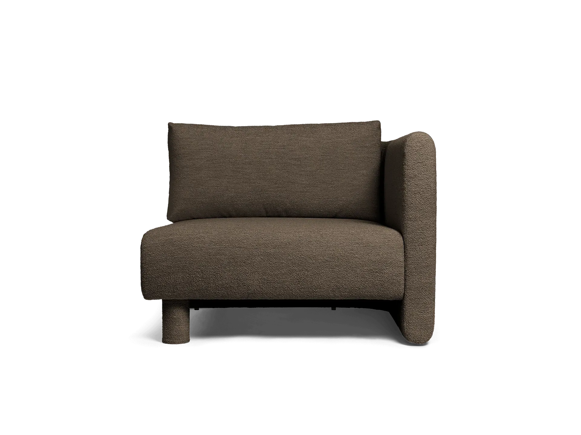 Dase Sofa Armrest Left - Dark Brown, Bouclé image