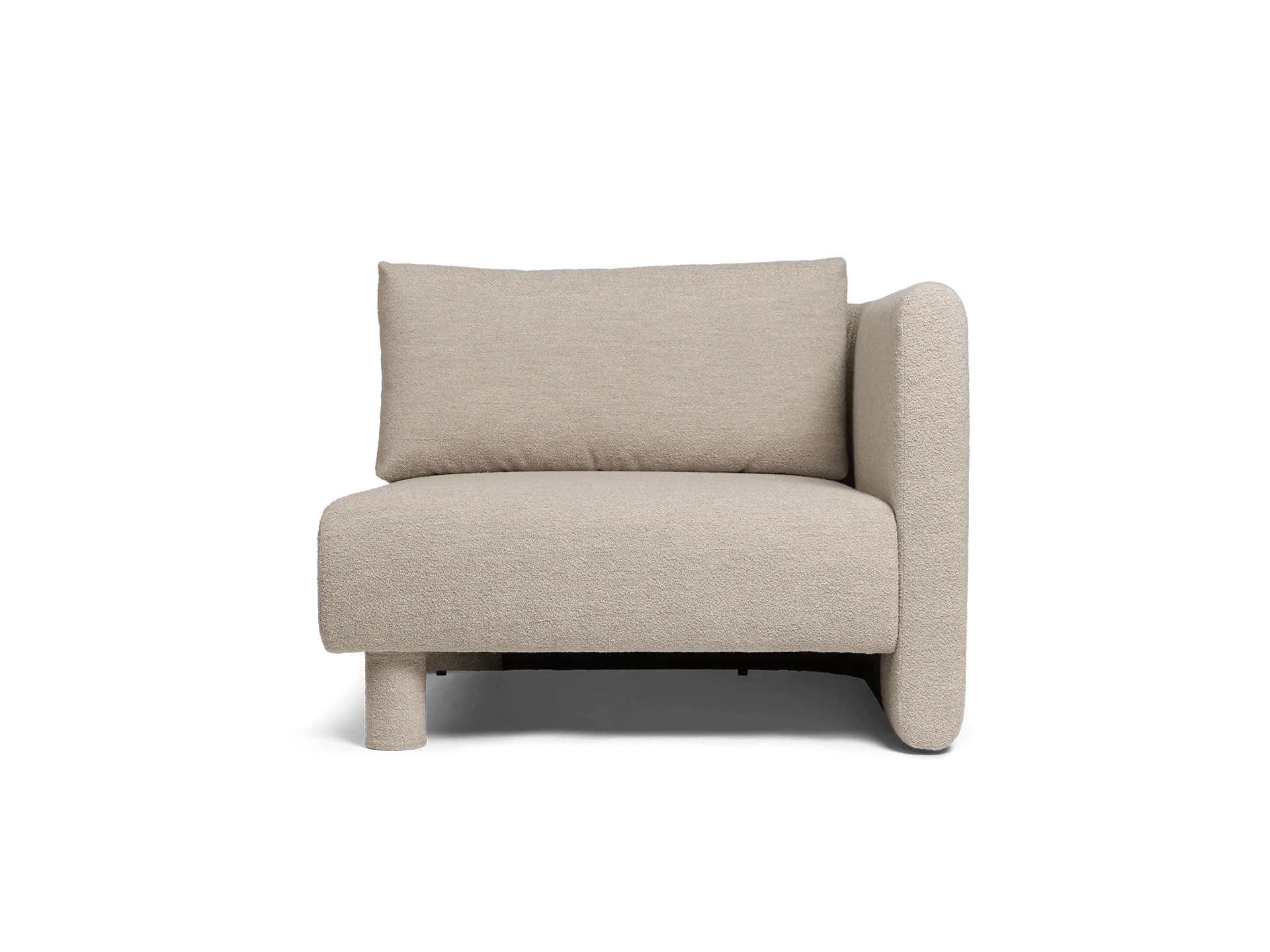 Dase Sofa Armrest Left - Natural, Bouclé