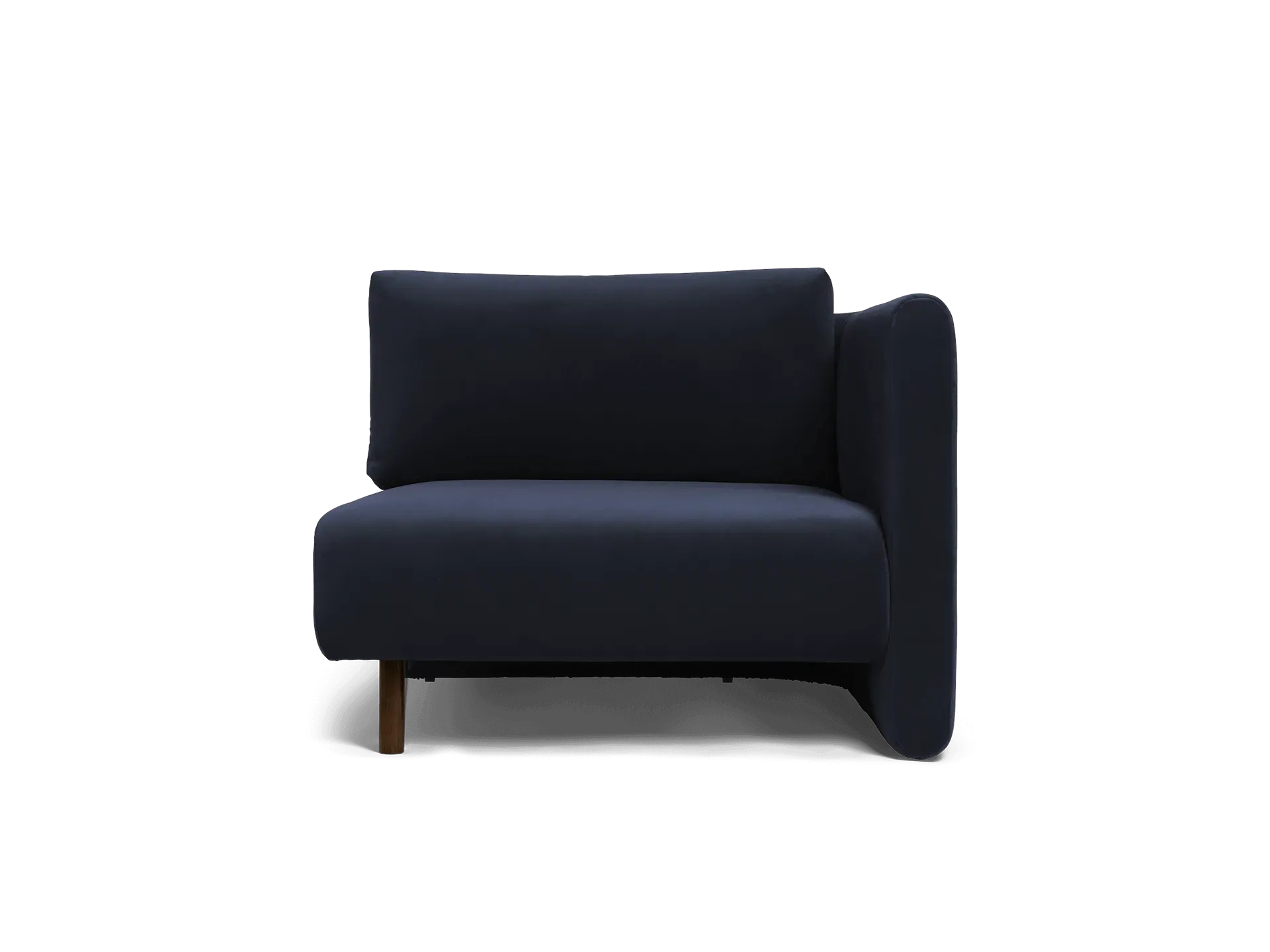 Dase Sofa Armrest Left - Navy, Velvet