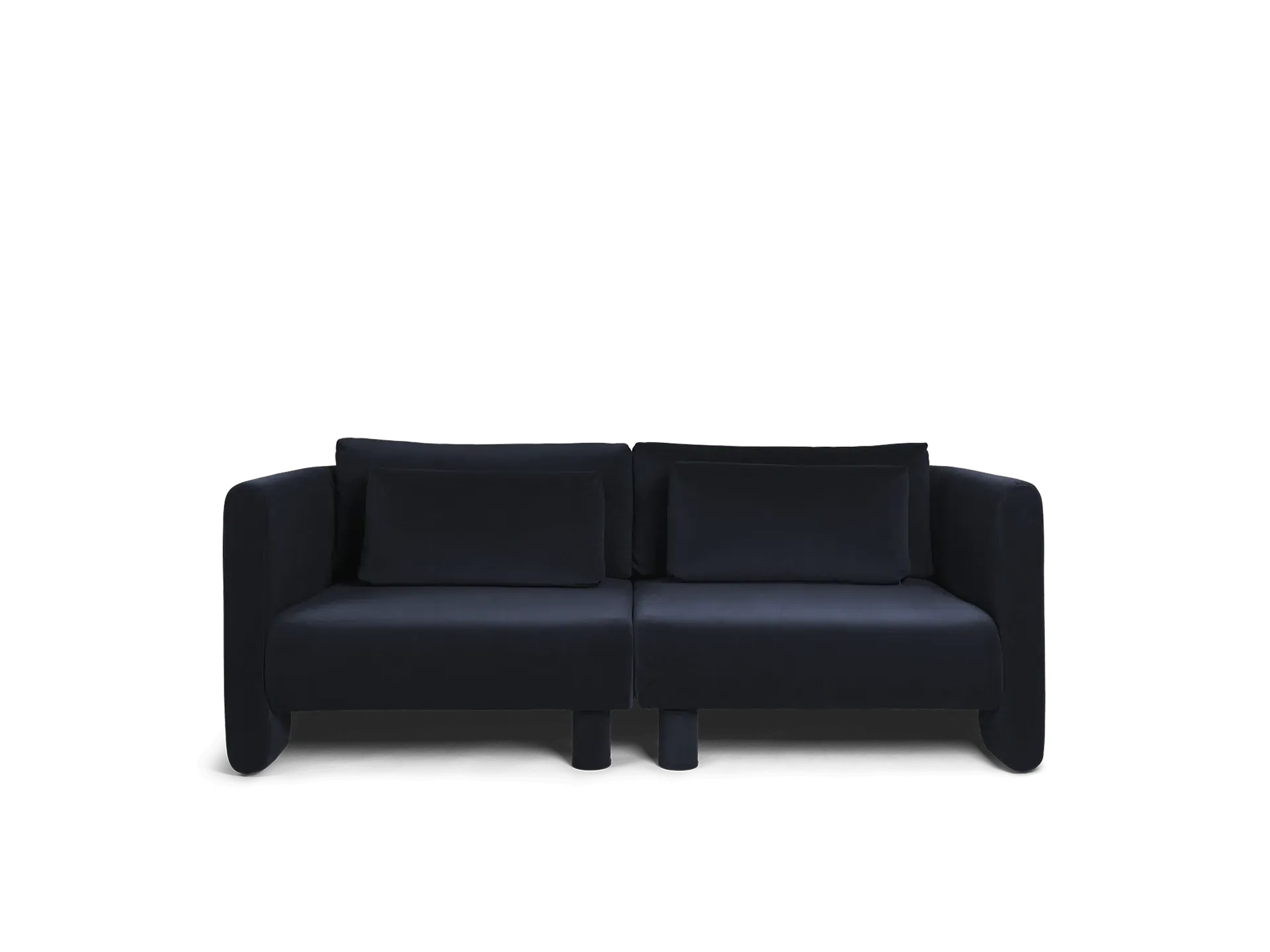 Dase Sofa Armrest Left - Navy, Velvet