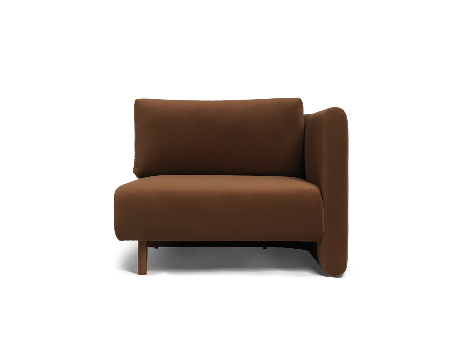 Dase Sofa Armrest Left - Soft Brown, Velvet