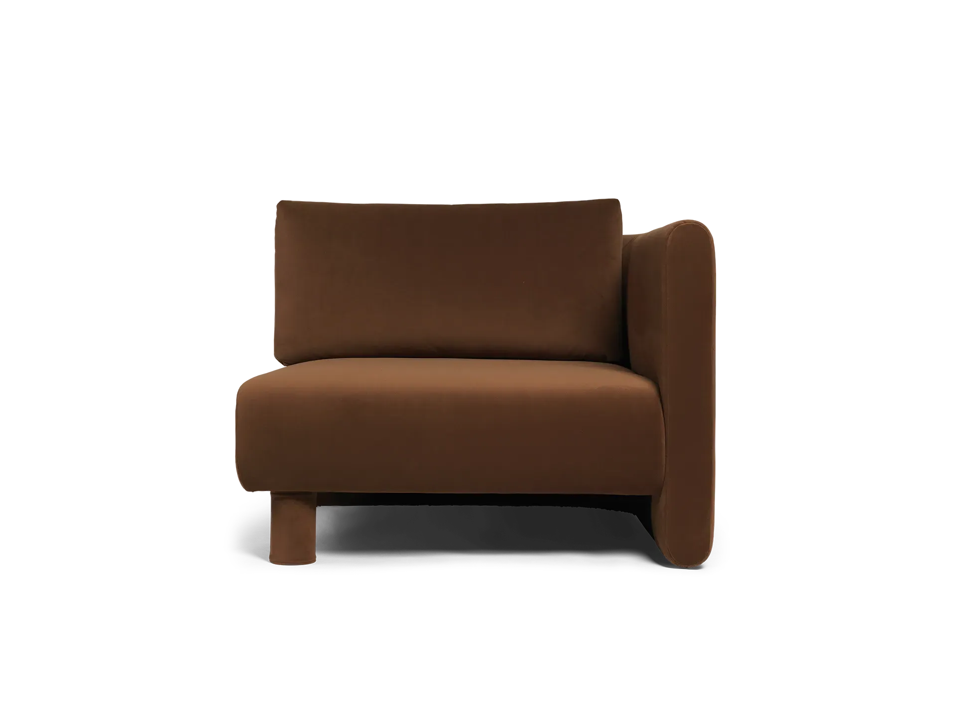 Dase Sofa Armrest Left - Soft Brown, Velvet