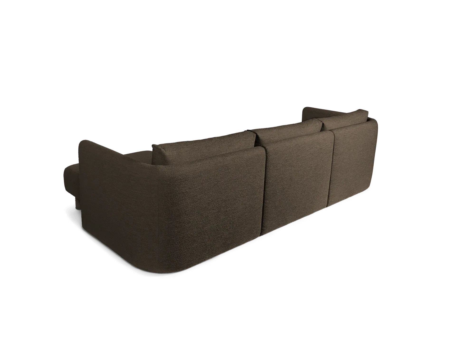 Dase Sofa Armrest Right - Dark Brown, Bouclé