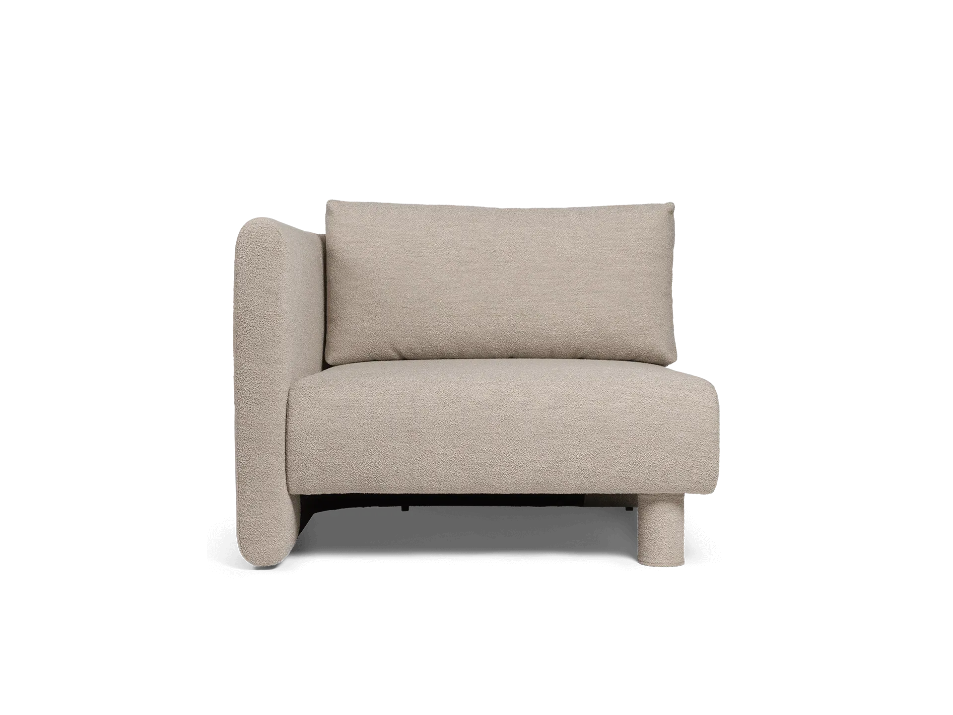 Dase Sofa Armrest Right - Natural, Bouclé