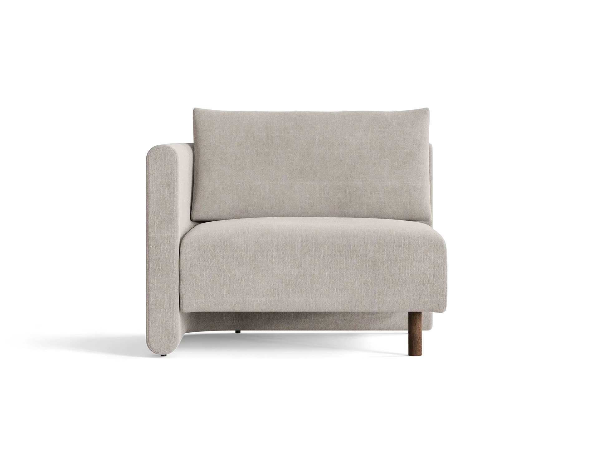 Dase Sofa Armrest Right - Natural, Cotton Linen