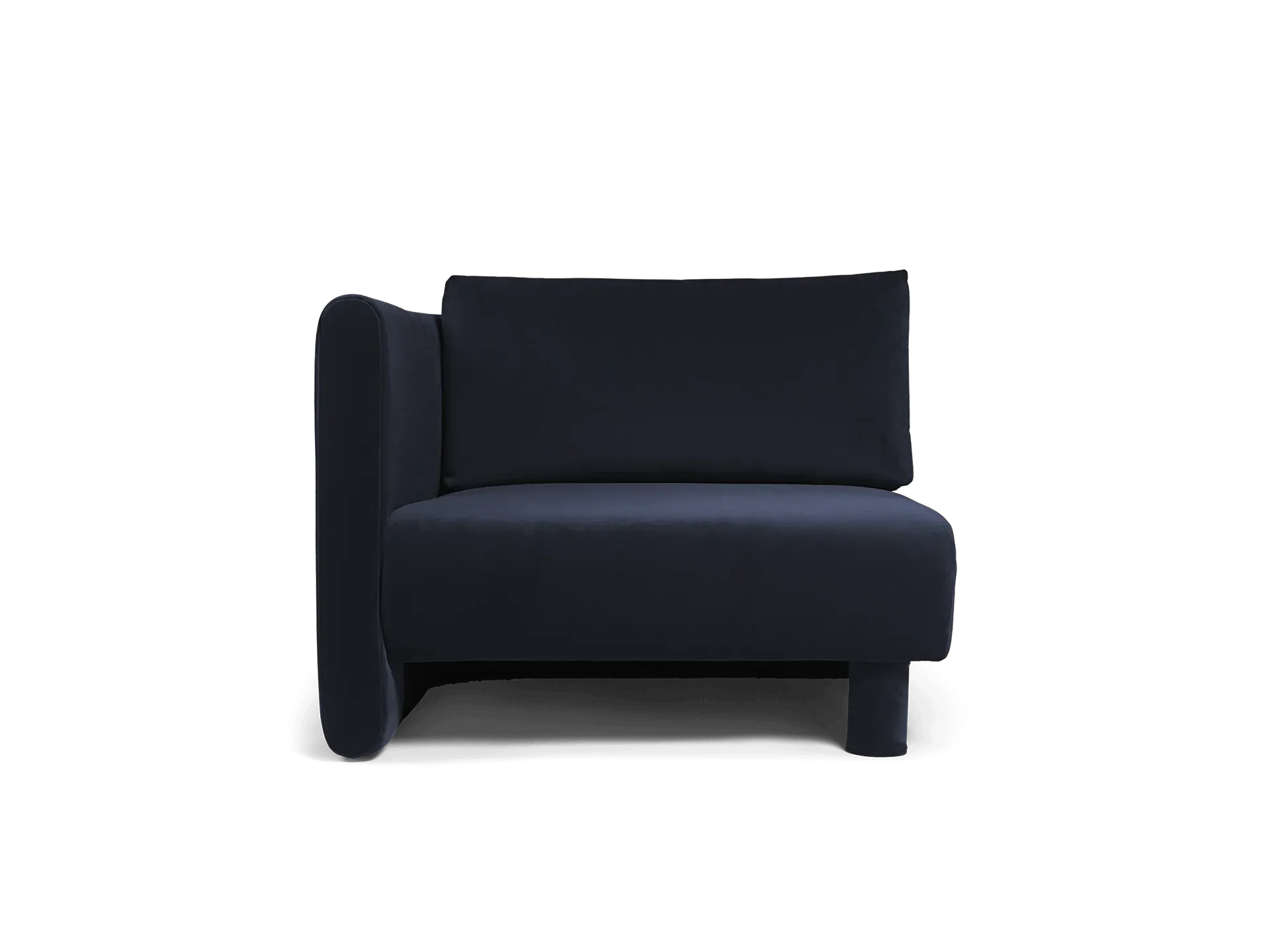 Dase Sofa Armrest Right - Navy, Velvet