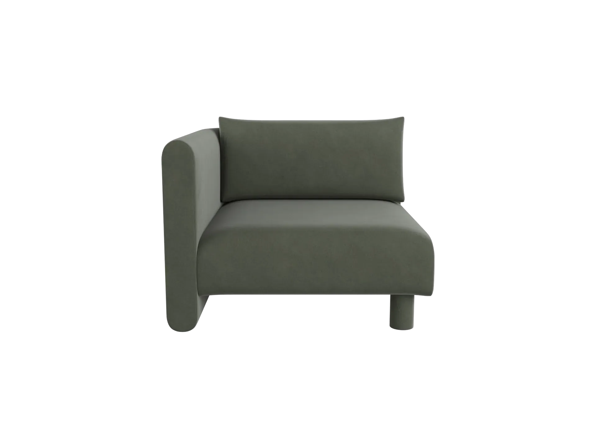 Dase Sofa Armrest Right - Pine, Velvet