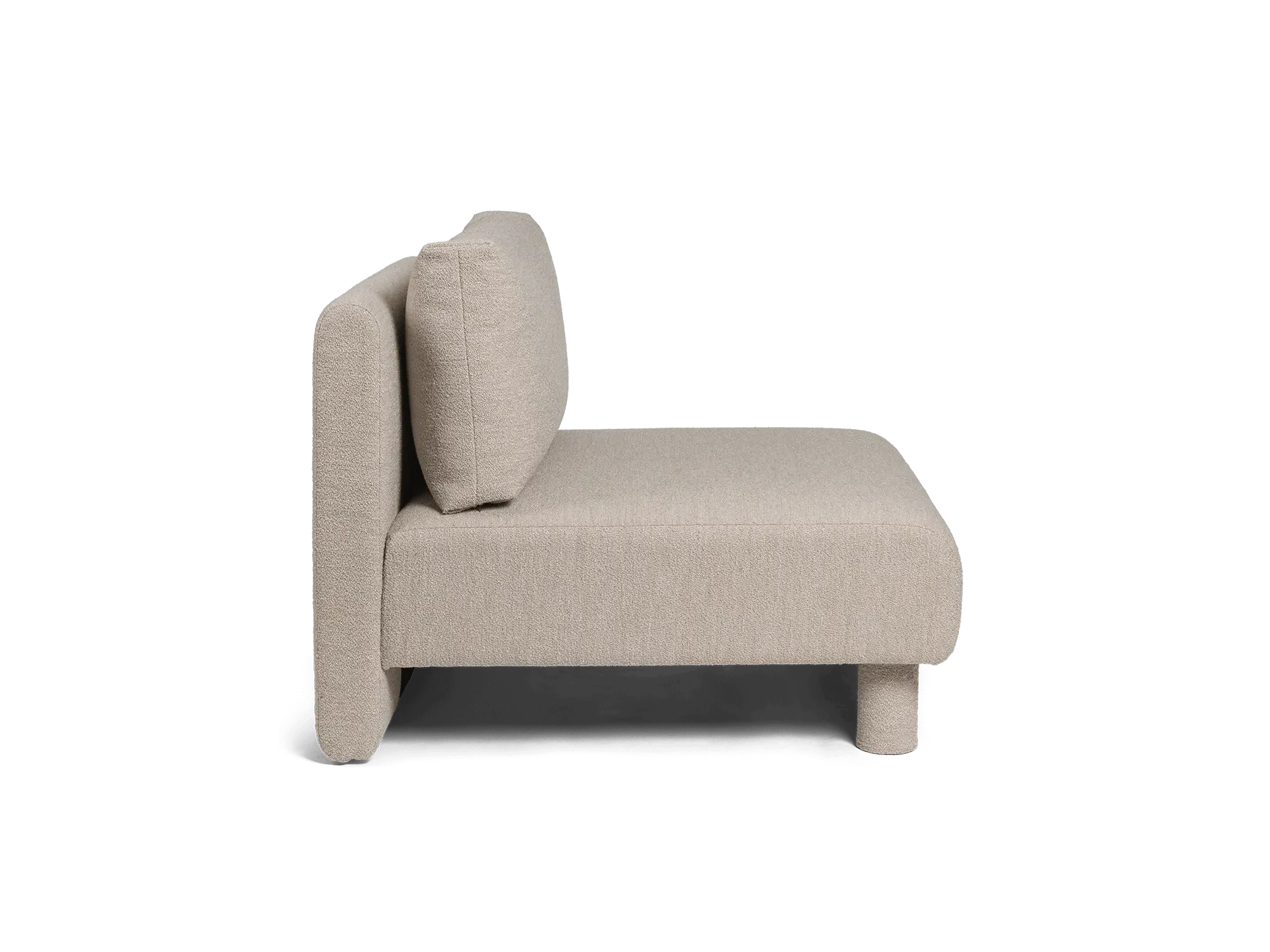 Dase Sofa Center - Natural, Soft Bouclé