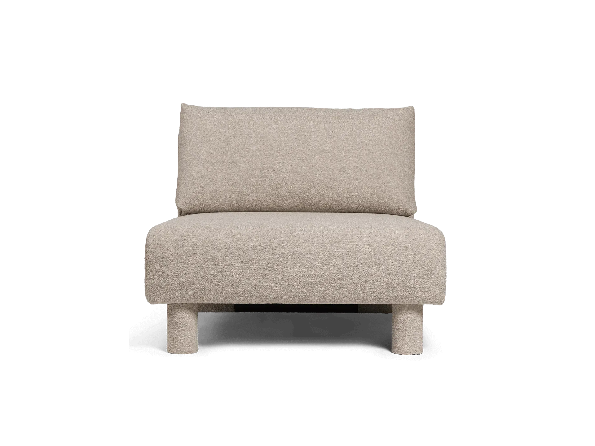 Dase Sofa Center - Natural, Soft Bouclé