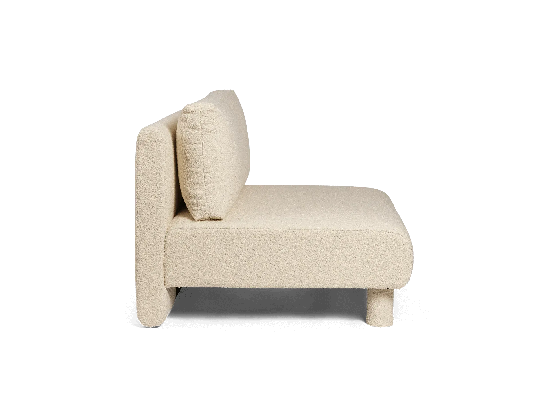 Dase Sofa Center - Off-White, Nordic Bouclé
