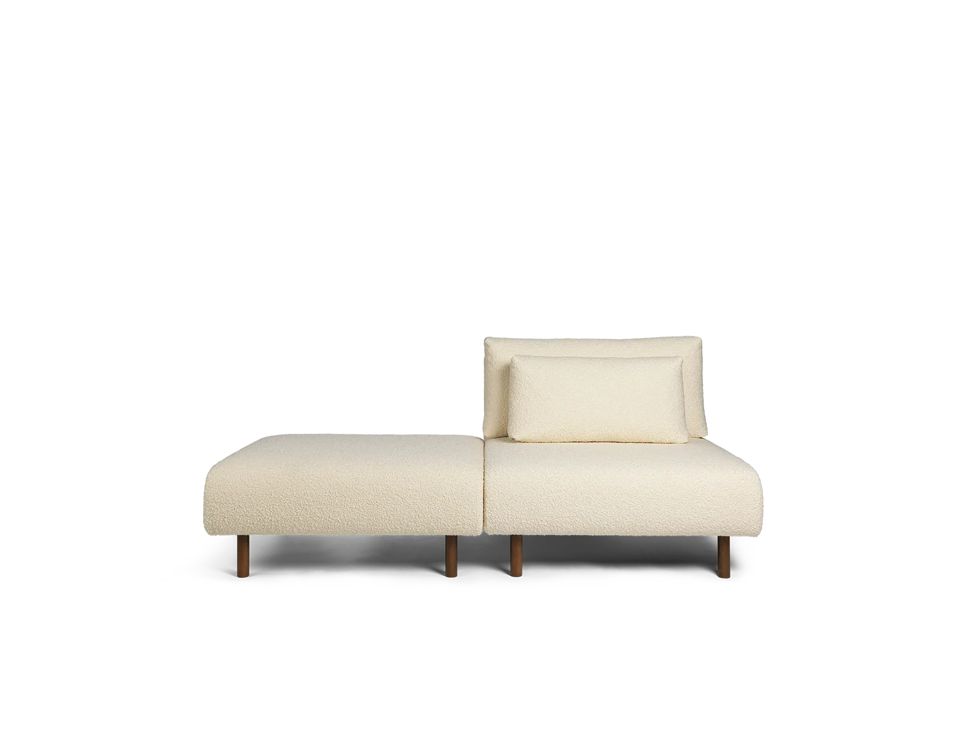 Dase Sofa Center - Off-White, Nordic Bouclé