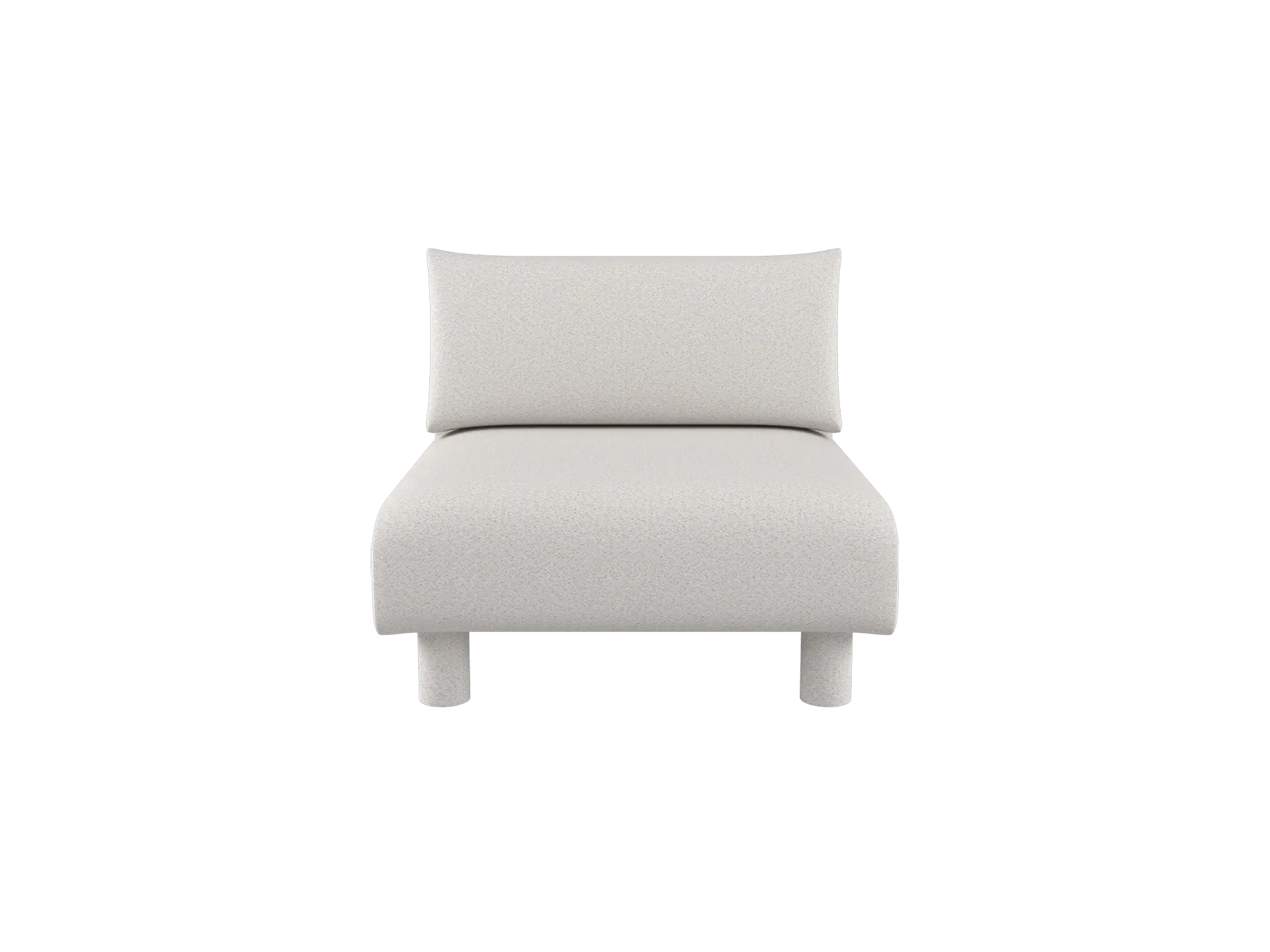 Dase Sofa Center - Off-White/Sand, Soft Bouclé